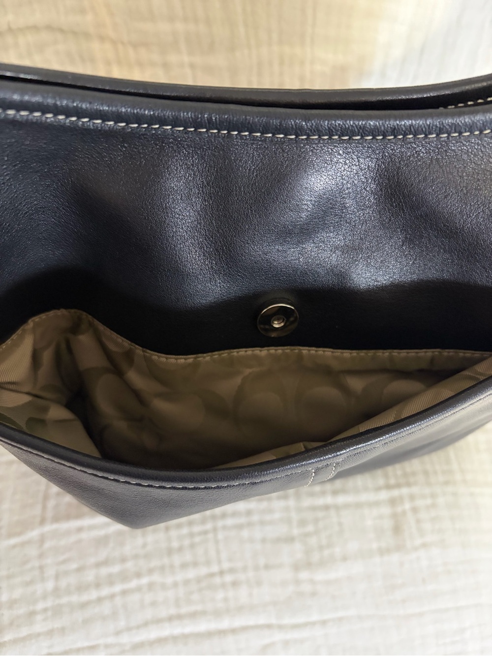 Coach Soho Black Leather Shoulder Bag Vintage - Picture 5 of 11